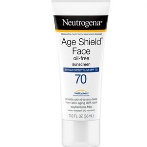 Neutrogena Age Shield Face Oil-Free Sunscreen, SPF 70 Sunblock, 3 fl oz